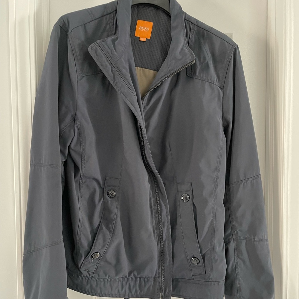 For sale is a Hugo Boss Orange Biker Jacket